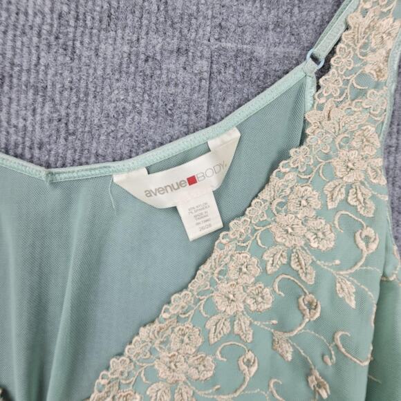 Vintage Y2K Avenue Body Cami Womens 26/28 Sheer Mesh Floral Lace Fairy Dainty - Picture 2 of 7